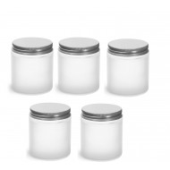 100g Frosted Glass Jar with Lid