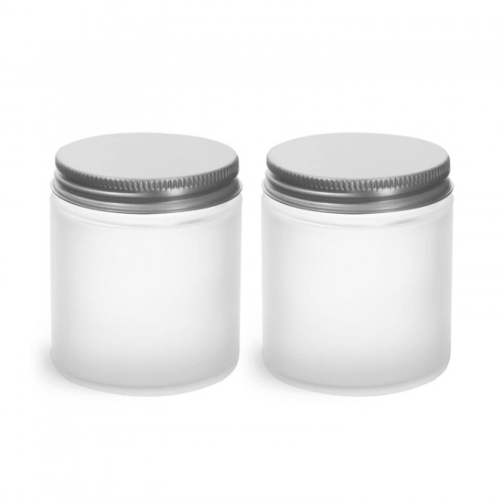 100g Clear Frosted Glass Jar with Lid