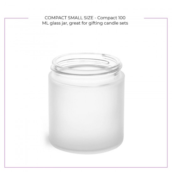100g Clear Frosted Glass Jar with Lid