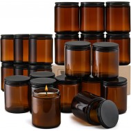 100g Amber Glass Jars with black cap ( pack of 12 )