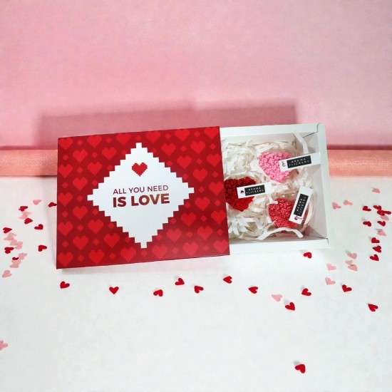 "All You Need is Love" Heart Candle Hamper Set