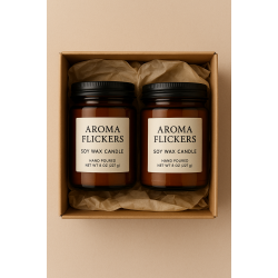 Scented Luxury soy amber candle jar gift box
