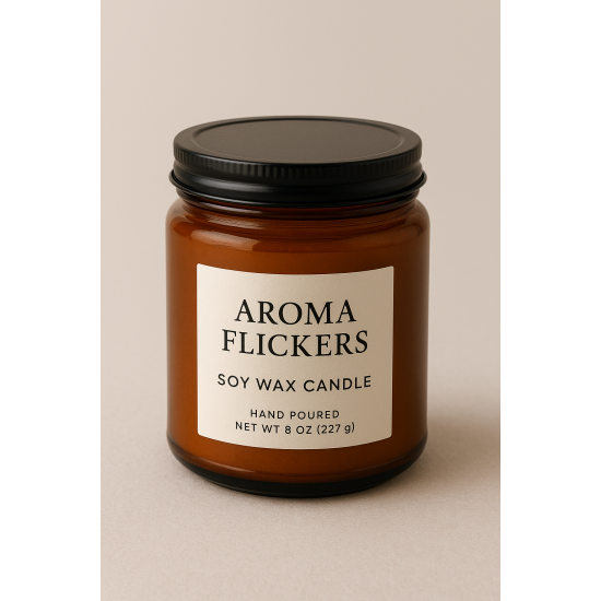 Scented Luxury soy amber candle jar gift box