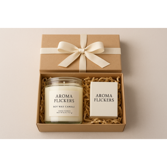 Scented Luxury soy transparent candle jar gift box