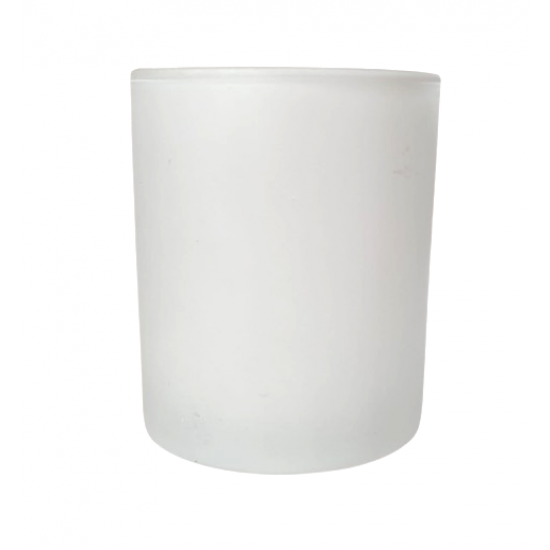 Clear Frosted 200ml candle glass with beautiful wooden lid