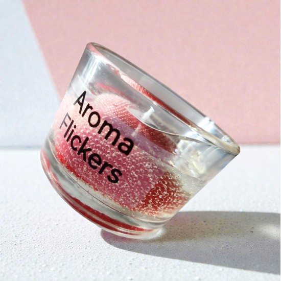 The "Eternal Flame" Red Heart Gel Candle