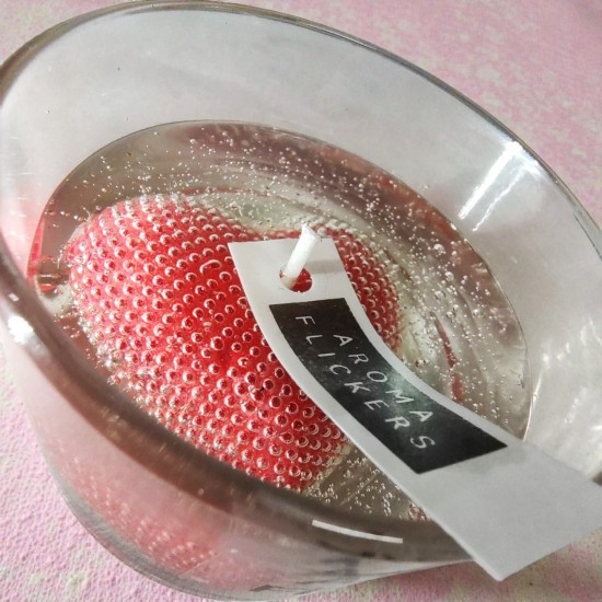 The "Eternal Flame" Red Heart Gel Candle