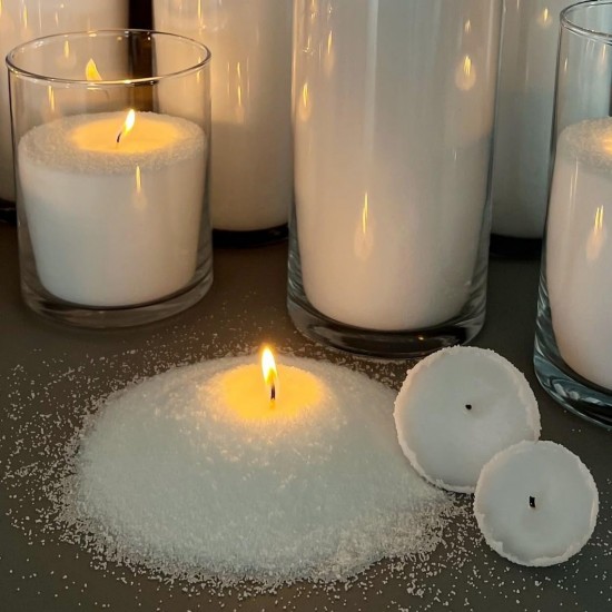 200 gm Pearl Candle wax  with Wick 