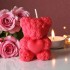 The "Cuddle Glow" Red Teddy Candle